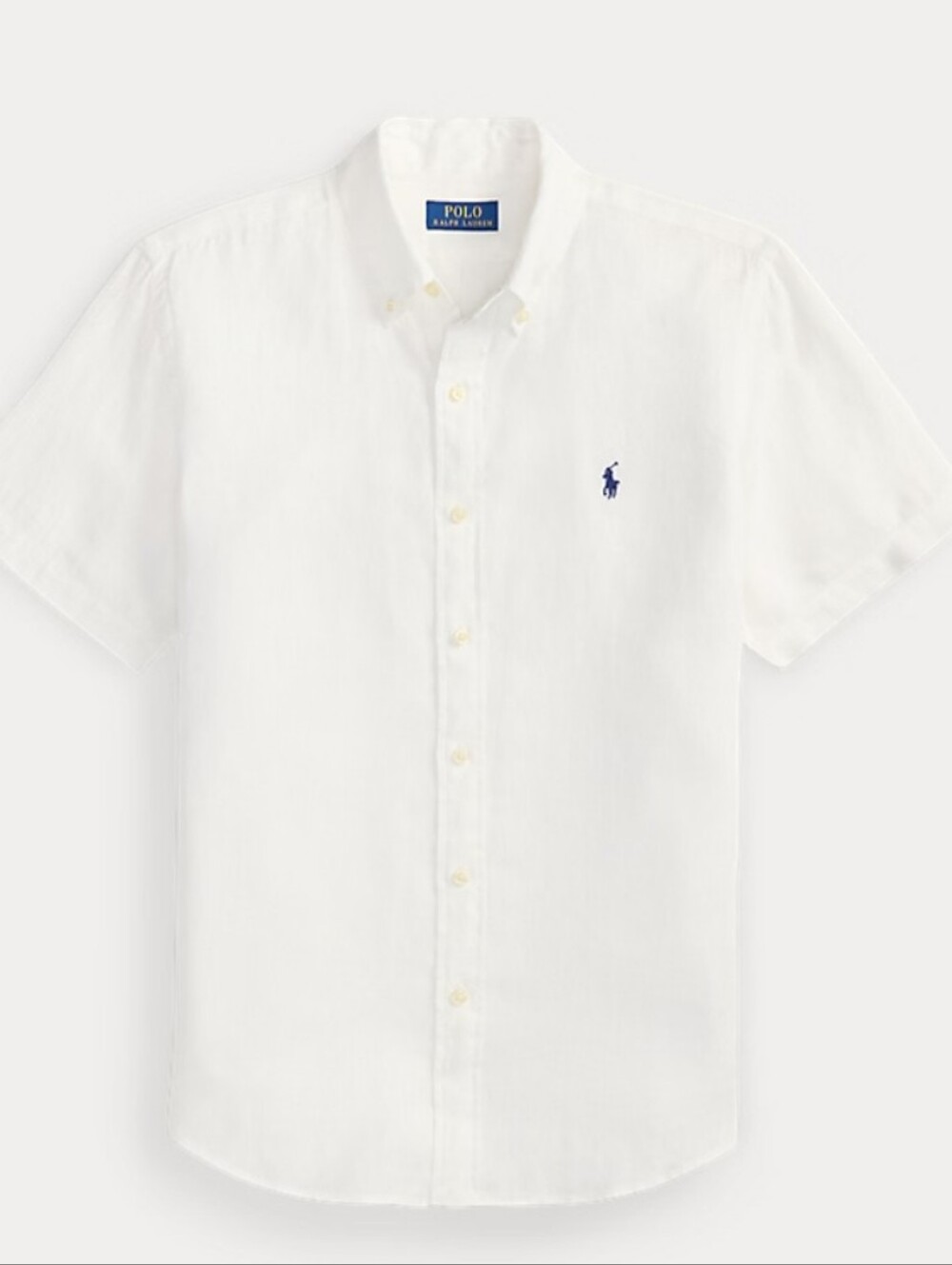 Polo by Ralph Lauren White Short-Sleeve Button-Down Linen Shirt Medium NWT - Picture 2 of 8